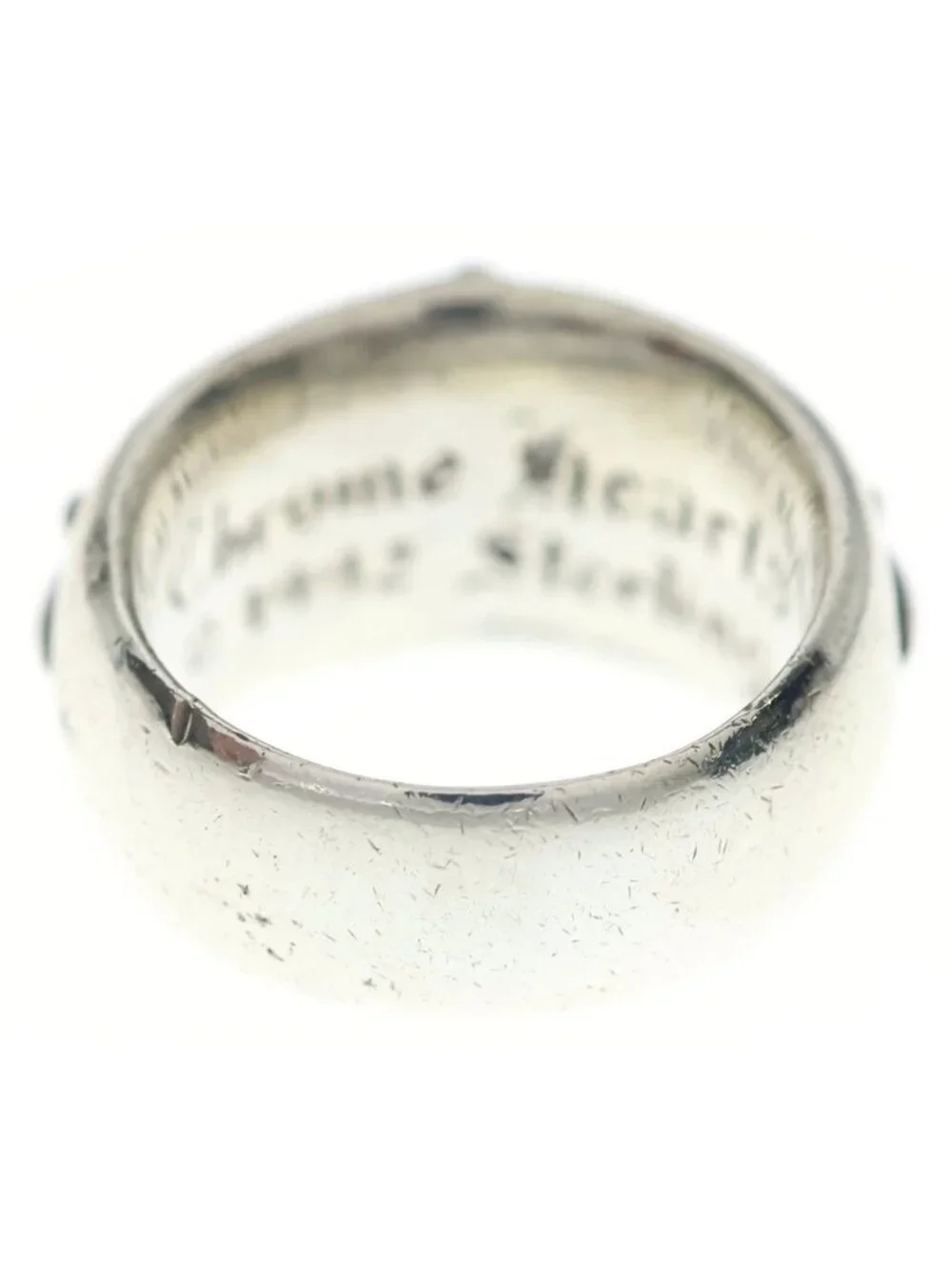 Chrome Hearts Flrl Crs Floral Cross Ring Silver